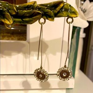 Elegant Gold and Silver Drop Earrings